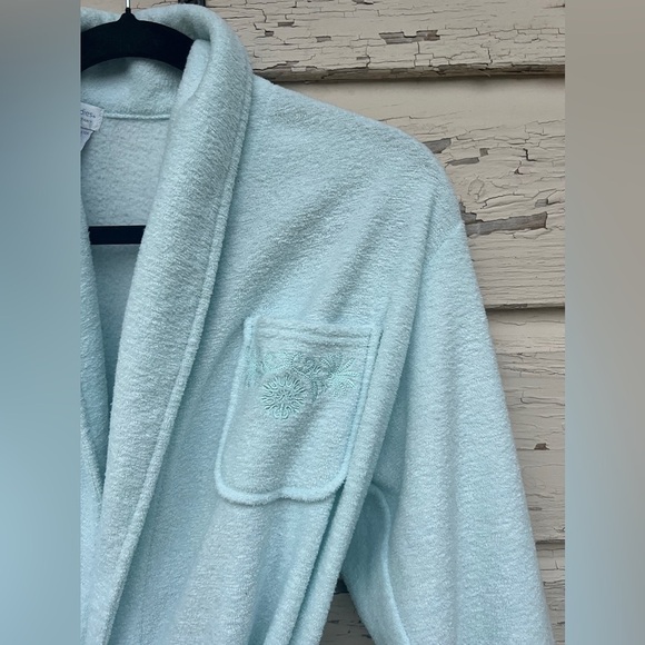 Miss Elaine Heavenly Bodies Plush Cozy Terry Cloth Midi Length Bath Robe Medium - Picture 2 of 7